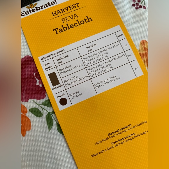 New Way to Celebrate Peva Tablecloth - grateful/thankful - Picture 4 of 5